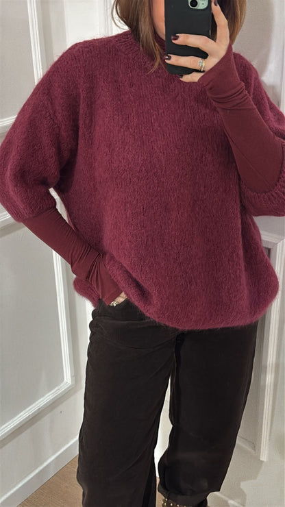 Pull over mohair Dixie M277Y236 Bordeaux