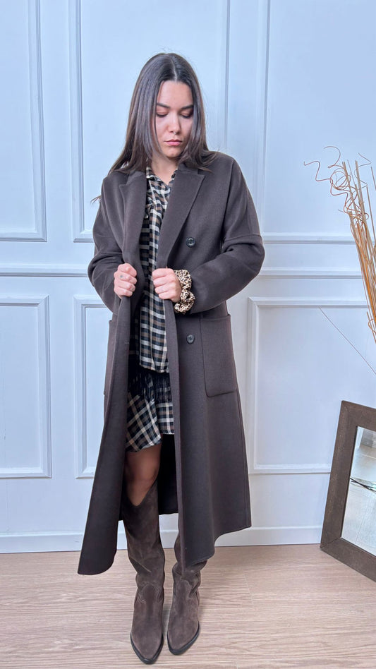 Cappotto doppiopetto Vicolo TF0001 fondente