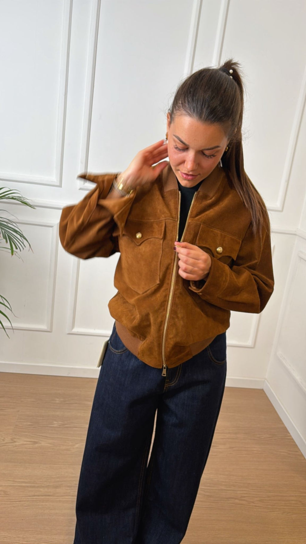 Bomber vera pelle Vicolo TD0147