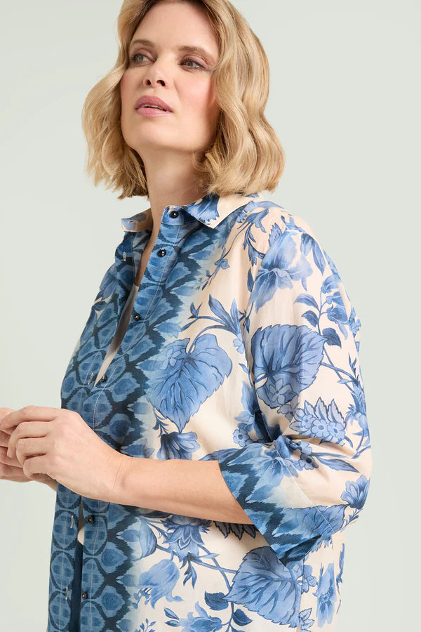 Camicia fantasia in cotone Luisa Viola 5010