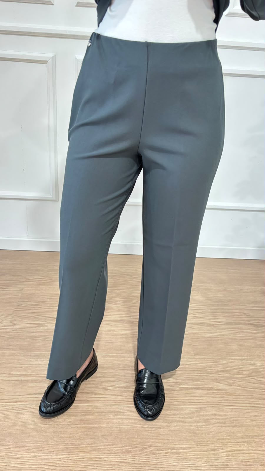 Pantalone straight in compact jersey Ragno DL20PO
