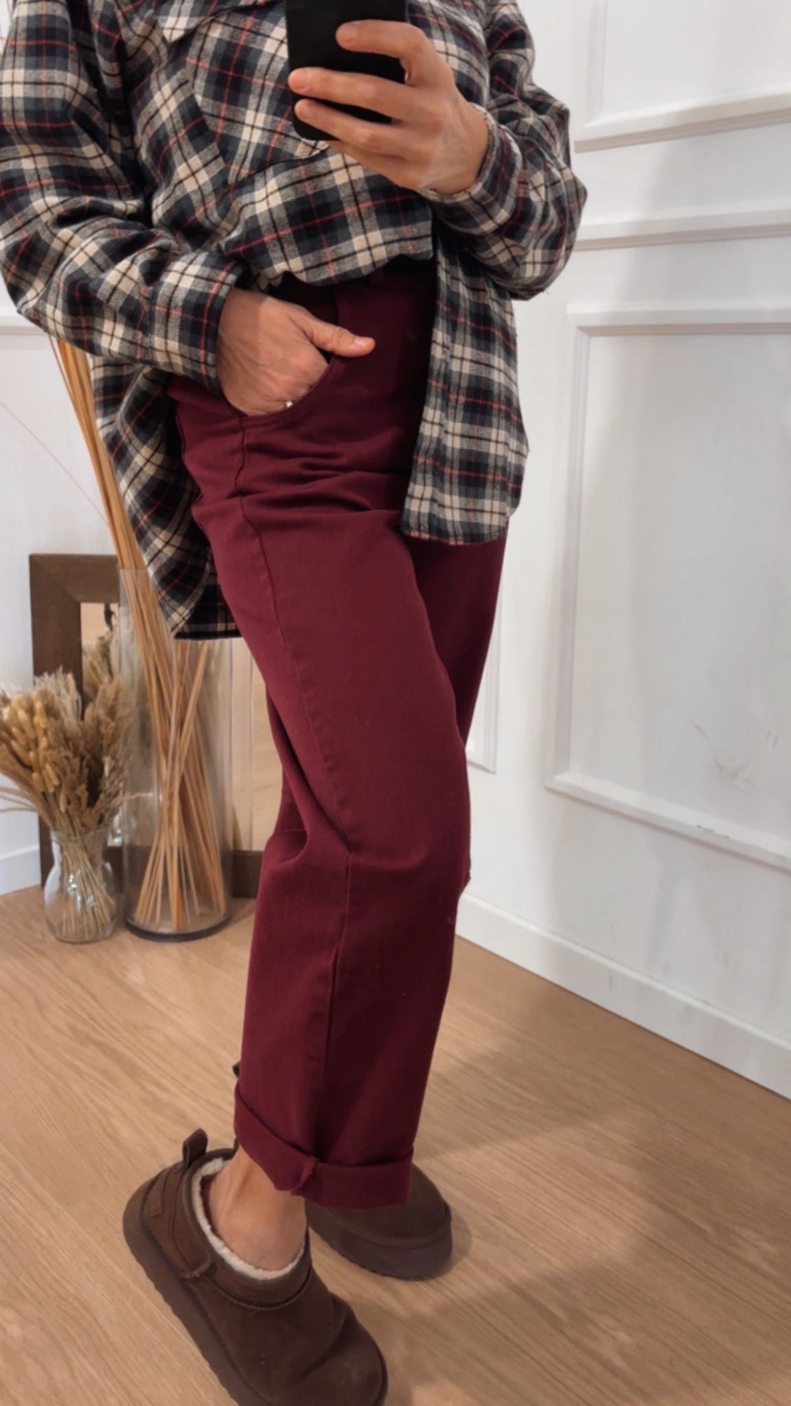 Pantalone ovetto PA5137AI25 vinaccia