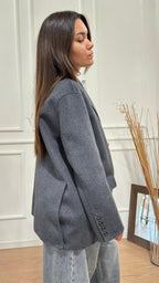 Giacca over in stoffa Vicolo TF0005 antracite