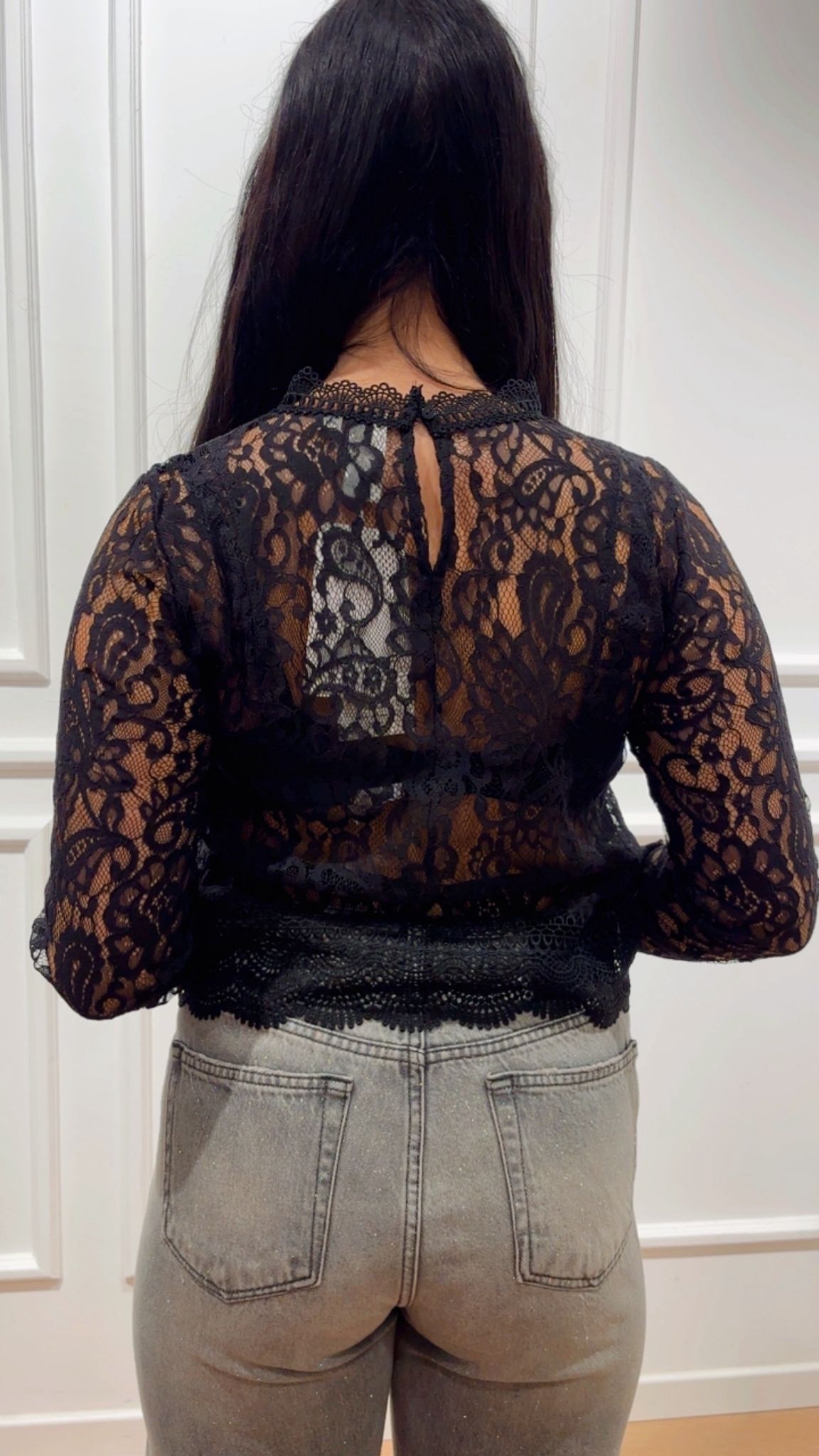 Blusa pizzo Only Karo Nera