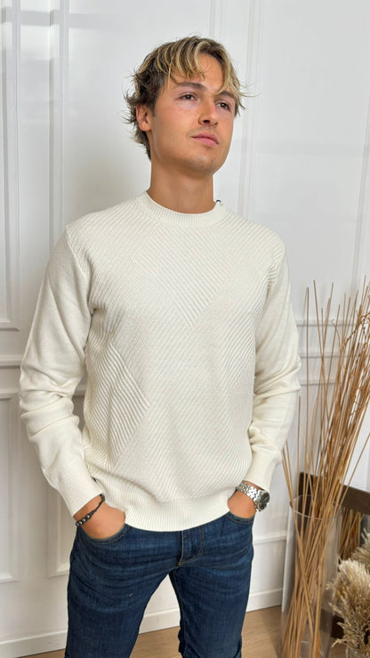 Maglione regular fit Timo Gas 1298 panna