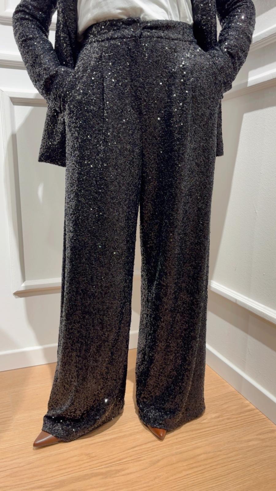 Pantalone paillettes Vicolo TF2156 nero