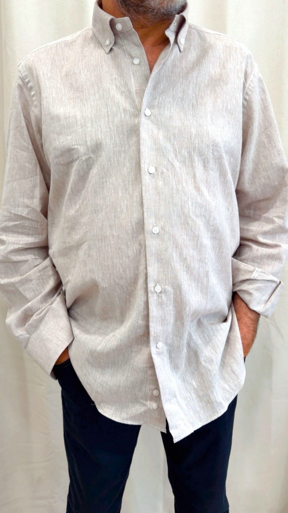 Camicia comfort fit puro lino E290 Turchetti