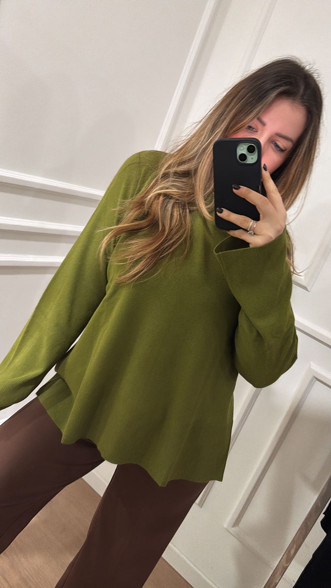 Maglia over in calda viscosa Vicolo 22014F Bianca