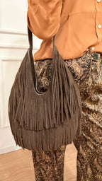 Bag frange in suede Geode Emme Marella