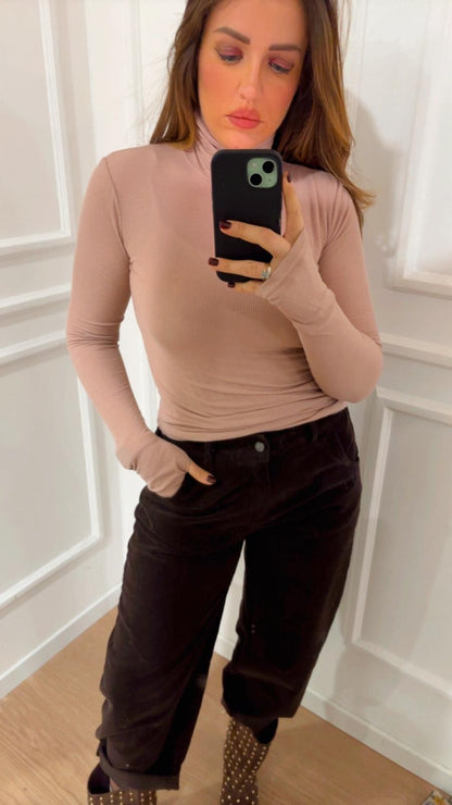 Dolcevita a coste Tensione In 11012 cipria