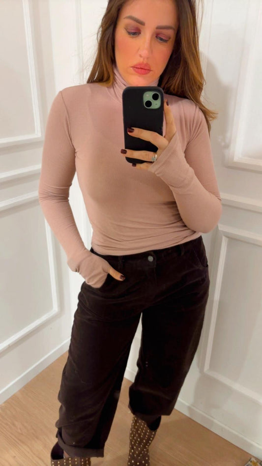 Dolcevita a coste Tensione In 11012 cipria