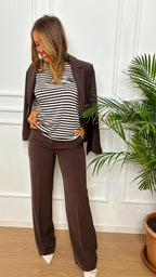 T-Shirt elasticizzata Polpo 006 Emme Marella righe marron