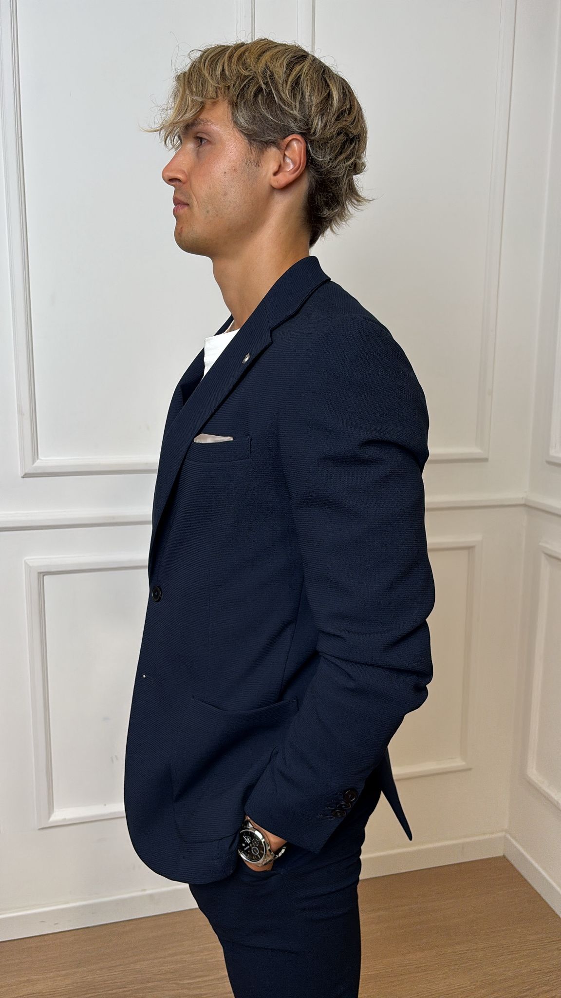 Blazer lavorato Imperial J6405561AZ blu