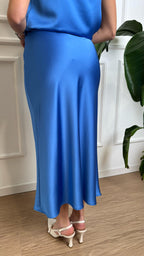 Gonna midi effetto raso Imperial GHI5JBA bluette