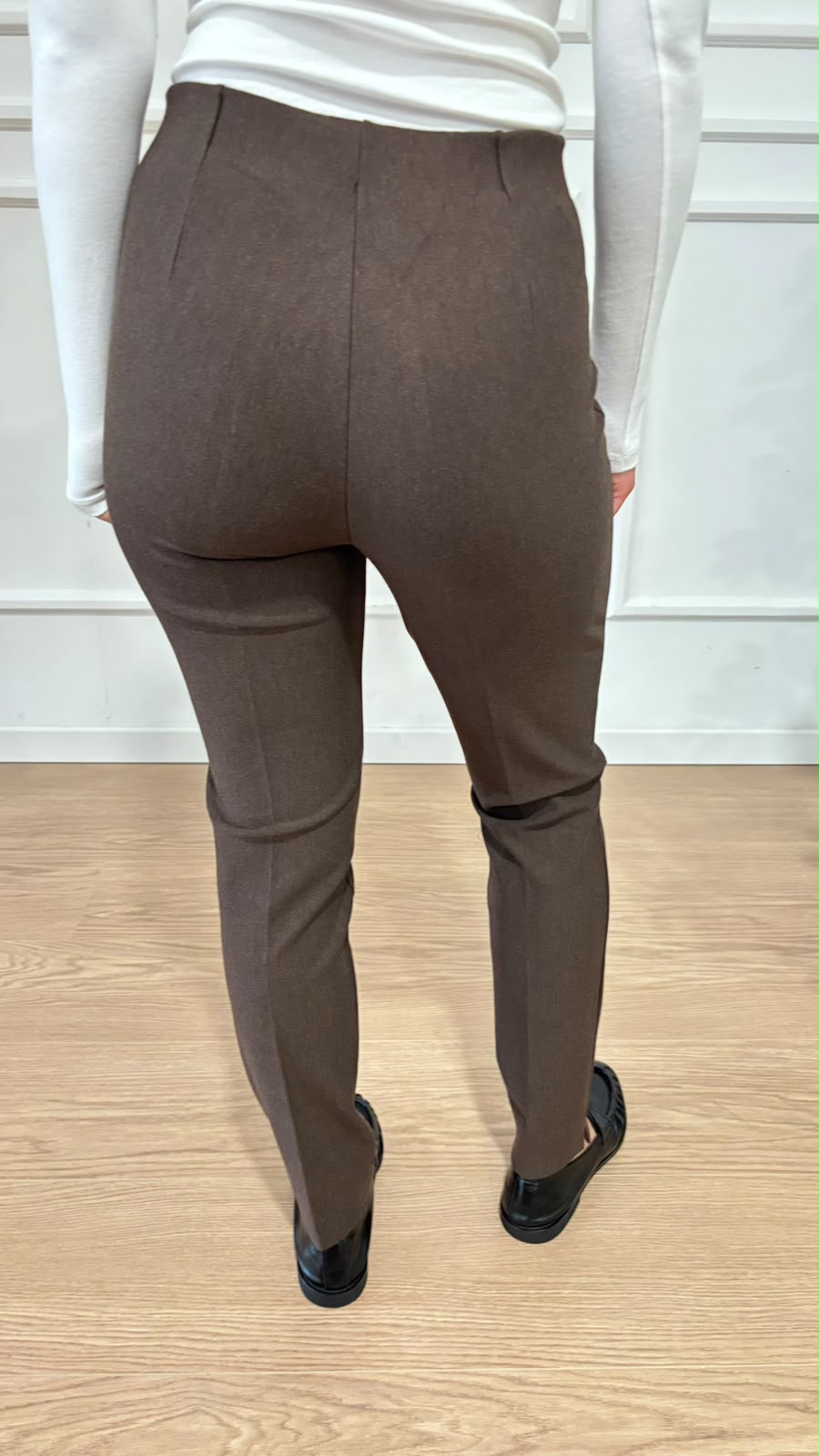 Pantalone cigarette in compact jersey Ragno DE72PS