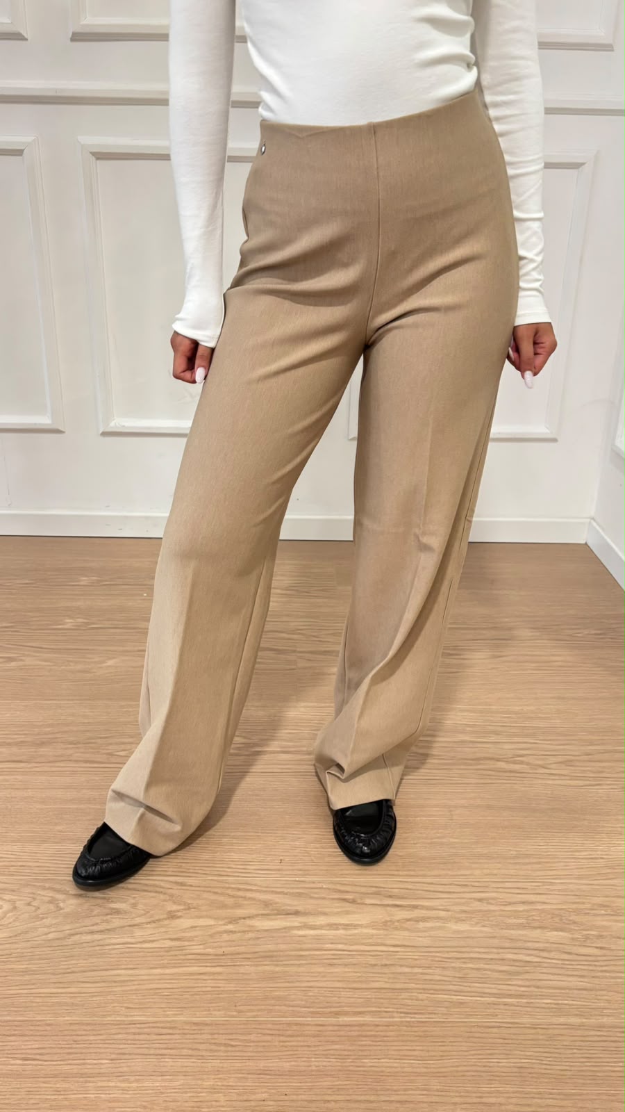 Pantalone wide in compact jersey Ragno DT85PE