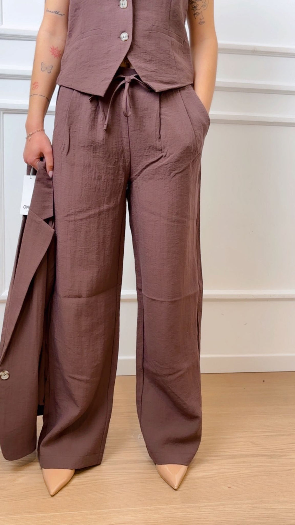 Coordinato in lino Onlita Only
