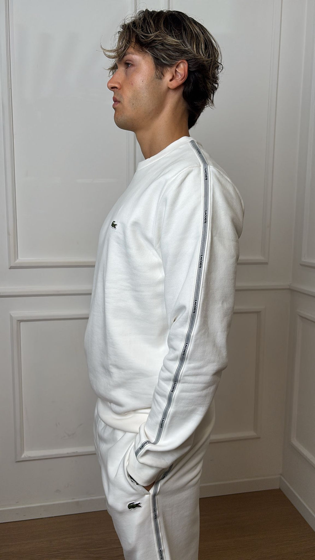 Felpa con banda Lacoste SH0891 70V