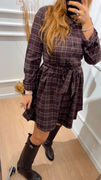 Abito check corto Wren Only 15368634 Moro