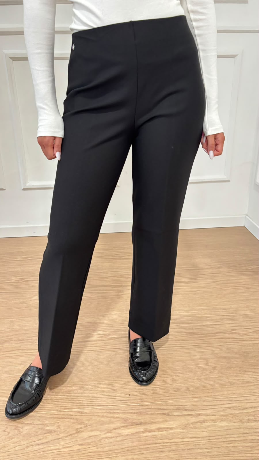 Pantalone straight in compact jersey Ragno DL20PO