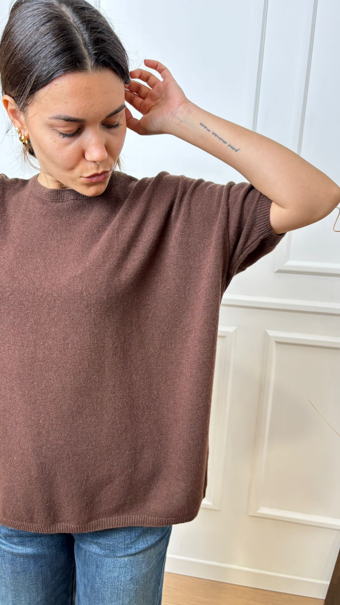 Pull mezza manica Dixie M277Y163 moro