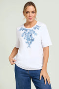 T-shirt in jersey di cotone Luisa Viola G261 01