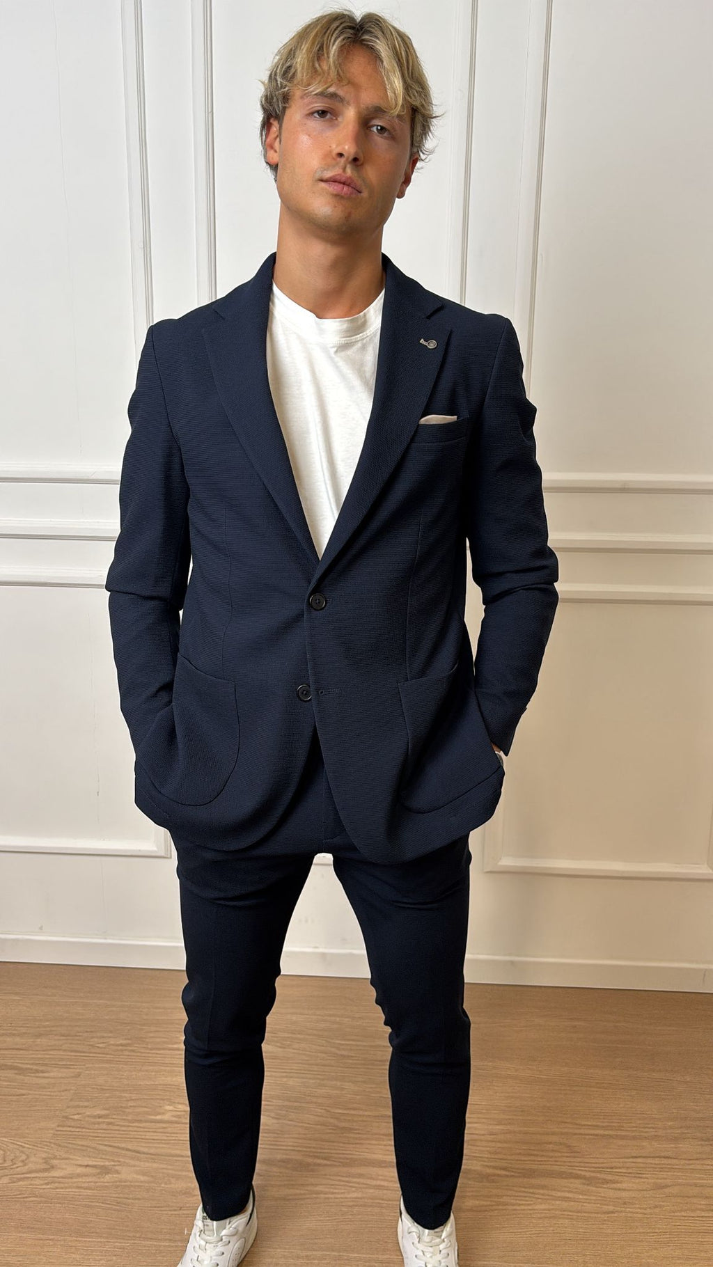 Blazer lavorato Imperial J6405561AZ blu