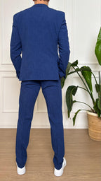 Abito slim Turchetti KU1928 bluette