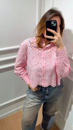 Camicia crop sangallo Only Valais