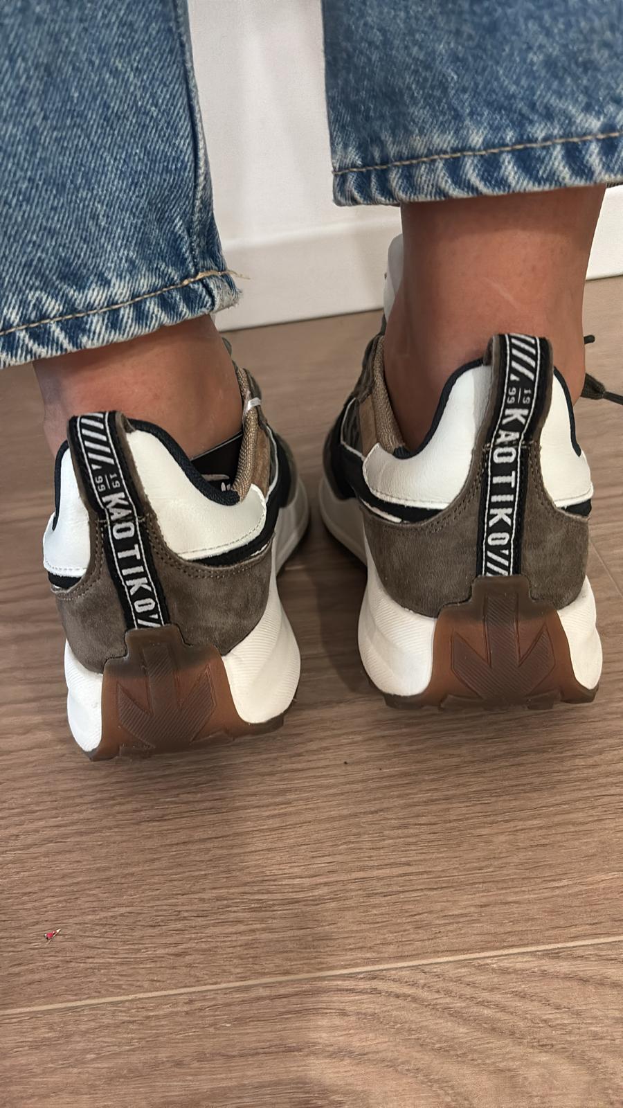 Sneakers Detroit glam Khaki AR002 02 2700 Kaotiko