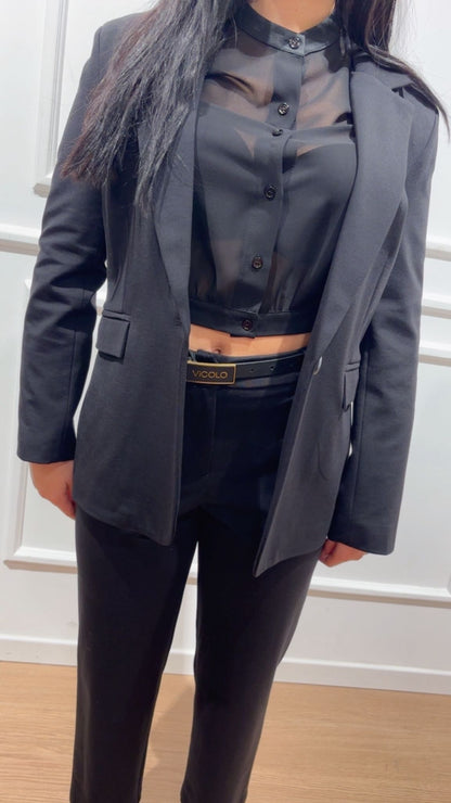 Blazer punto milano Tensione In 26B1203 Nero