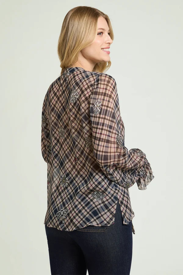Camicia in creponne stampato 5016F000 LUISA VIOLA