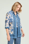 Camicia fantasia in cotone Luisa Viola 5010