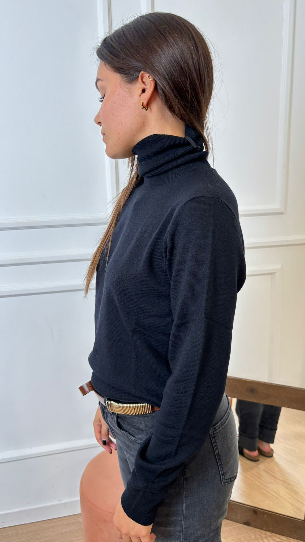 Dolcevita in lana Vicolo 22000F Nero