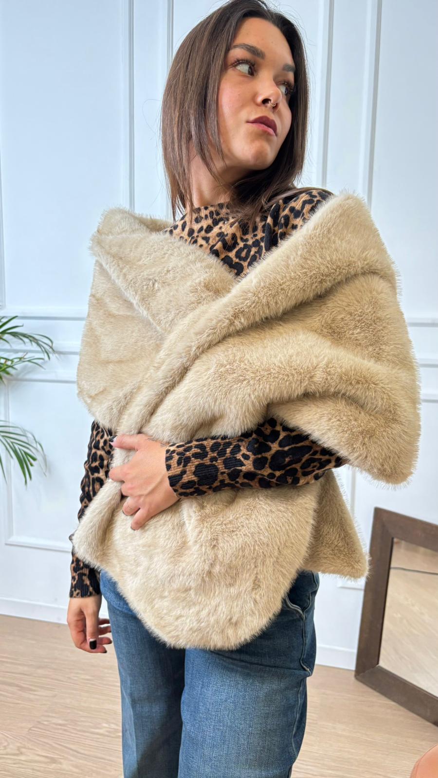 Sciarpone pelliccia AF0001 Vicolo