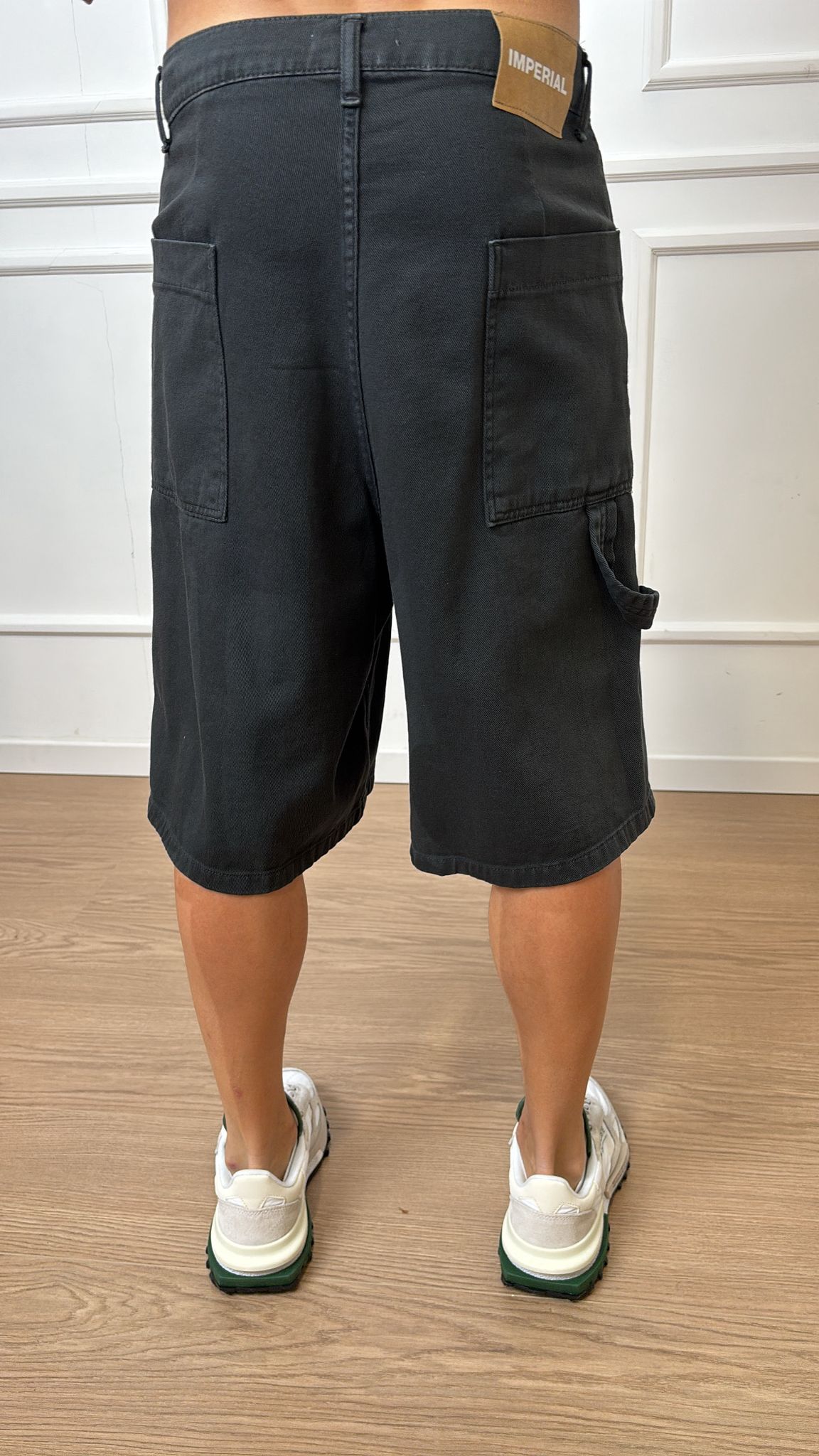 Bermuda in denim largone Imperial D8379SALTD nero