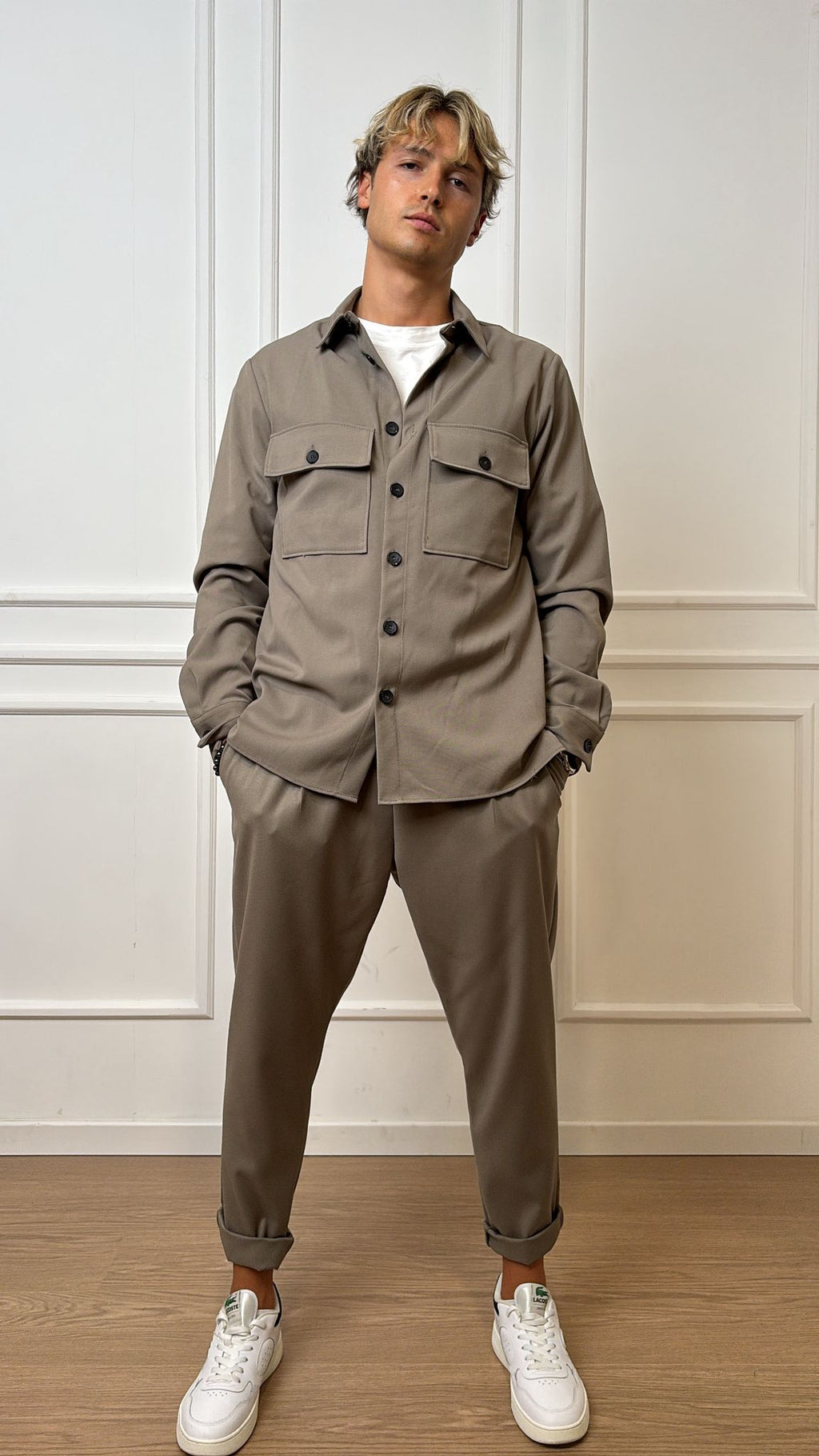 Pantalone laccio Imperial PC8QKV Taupe