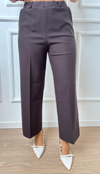 Pantalone Cropped Wide Ragno DB24P4 A75 cioccolato