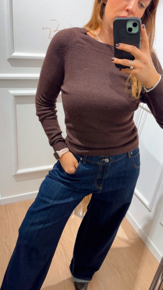 Pull Rica Only 15204279 Cioccolato