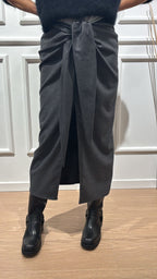 Gonna spacco e fiocco Dixie GDDLYNV grigia