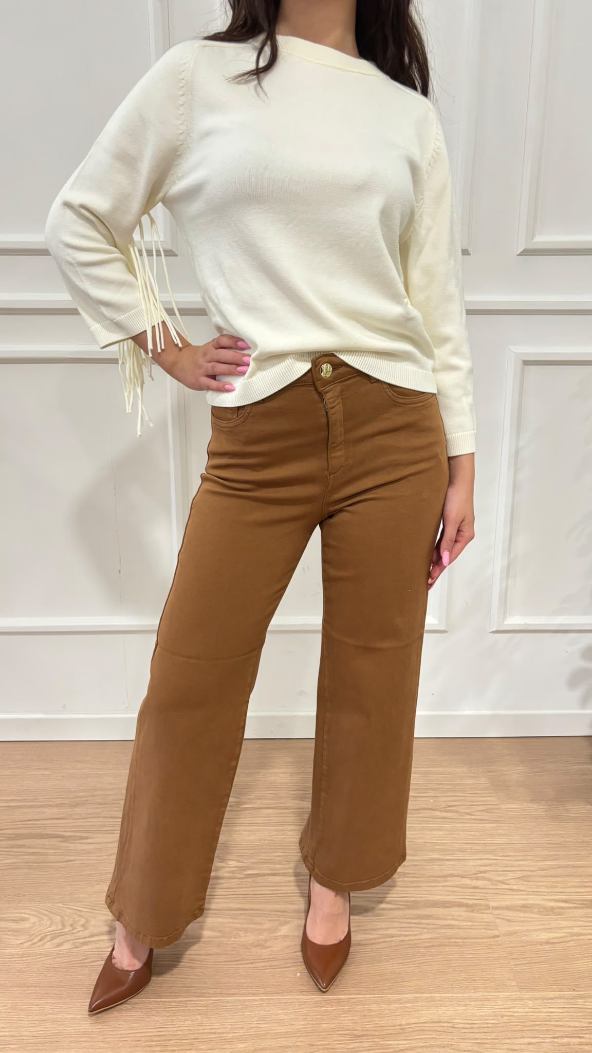 Pantalone stretch Fuxia Emme Marella