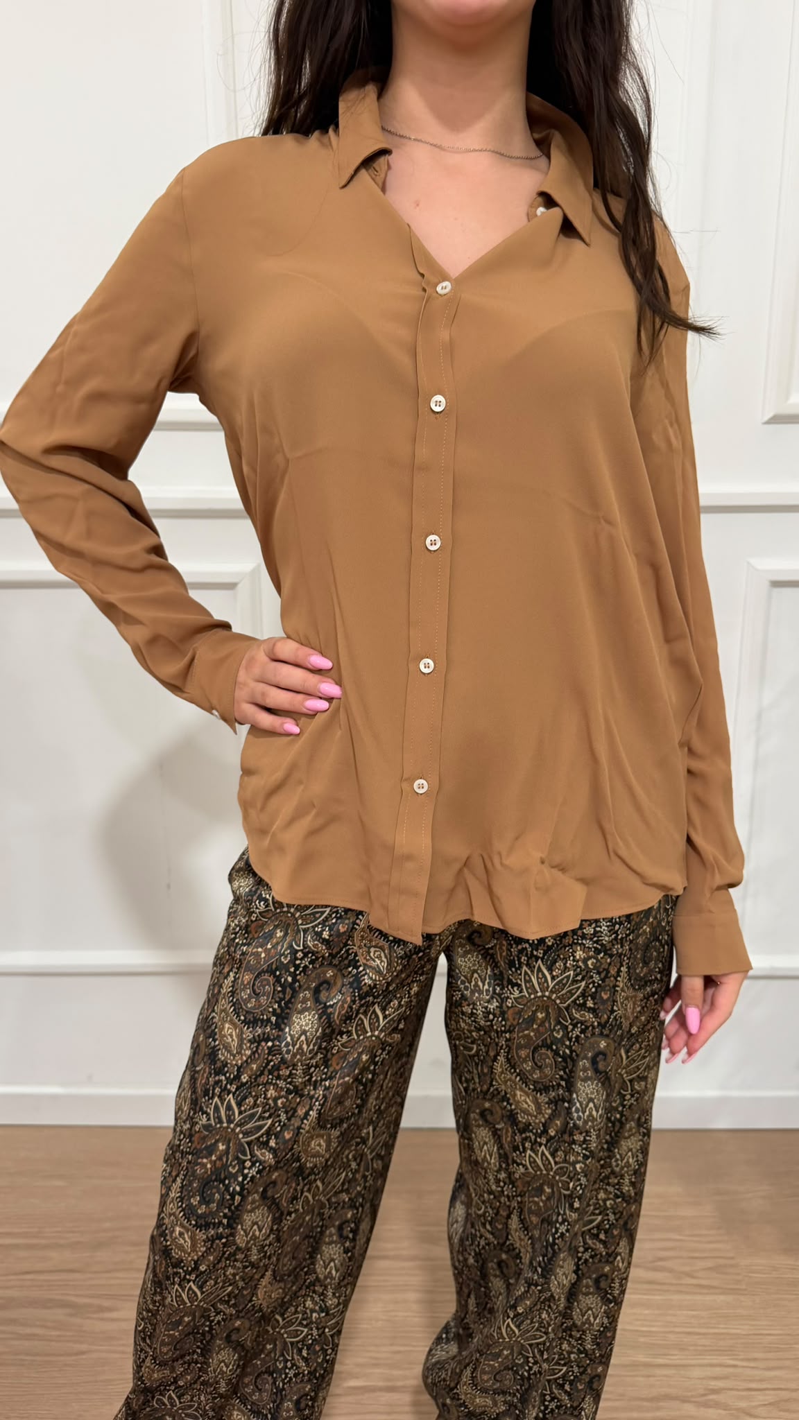 Blusa misto seta Visone Emme Marella