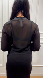 Blusa trasparente Vicolo TF0988 Nera