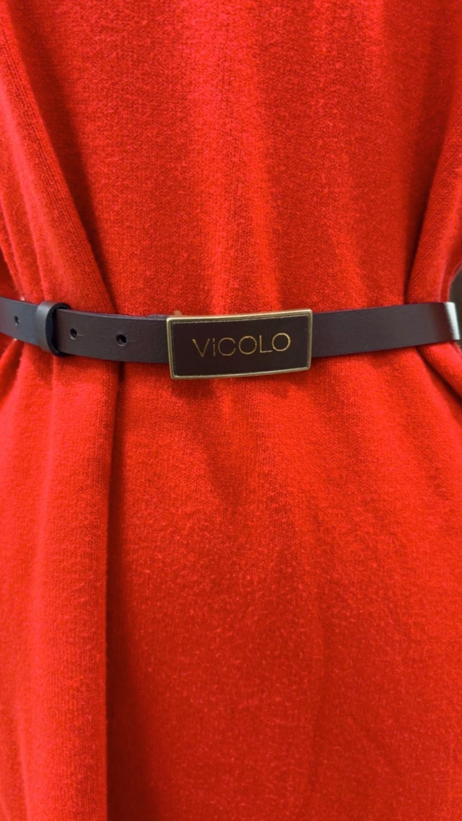 Cintura in vera pelle Vicolo AF0017 moro