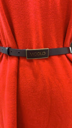 Cintura in vera pelle Vicolo AF0017 moro