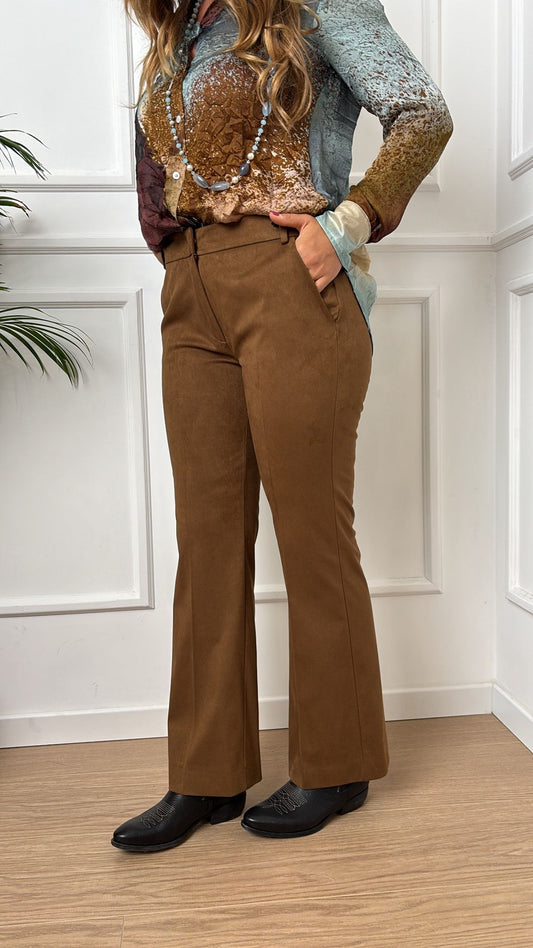 Pantalone suede Flare1 004 Emme Marella