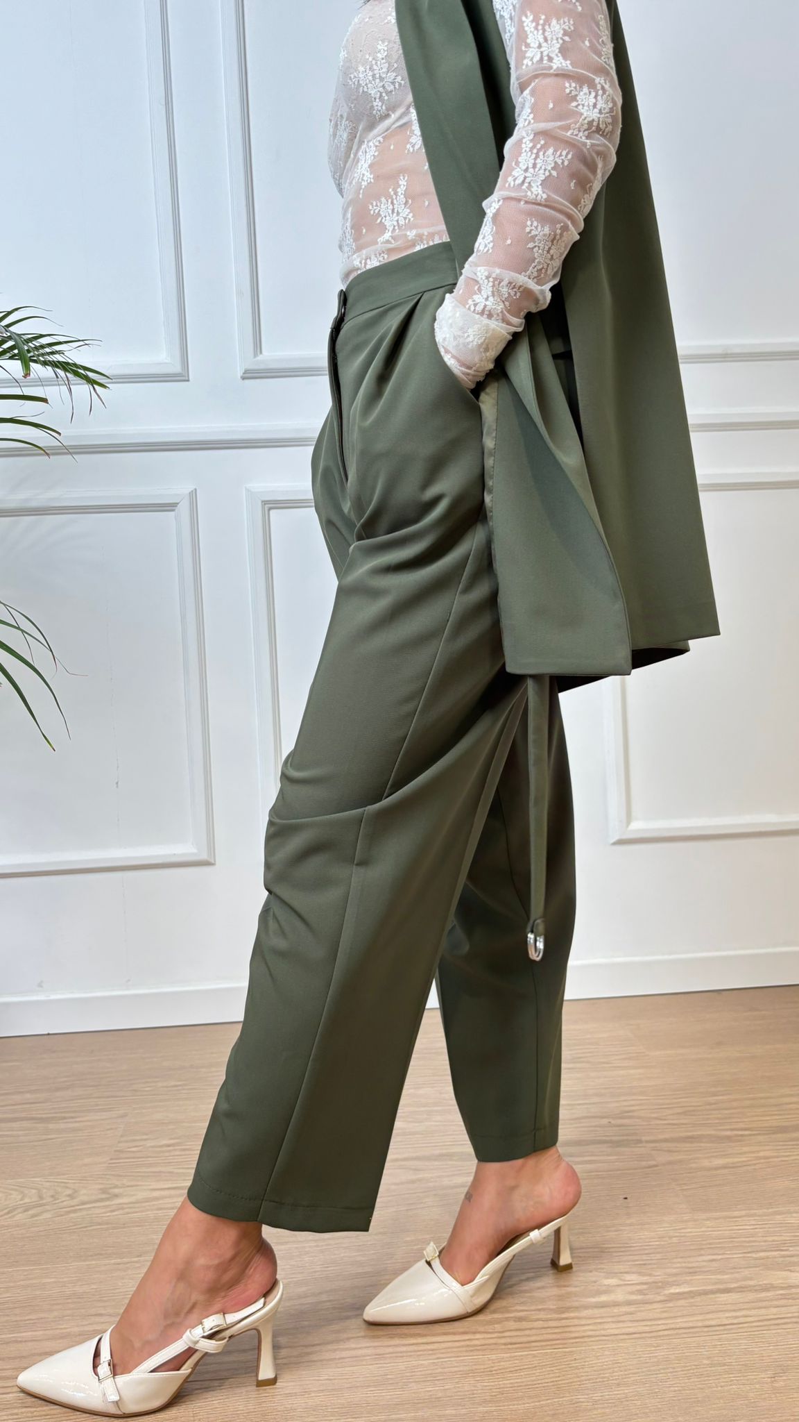 Pantalone crop Imperial PEY7KIC militare