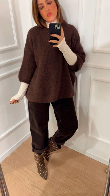 Pull over mohair Dixie M277Y236 moro