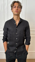 Camicia alla coreana in lino Imperial C5780313