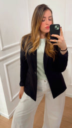 Blazer slim fit Peach Only nero